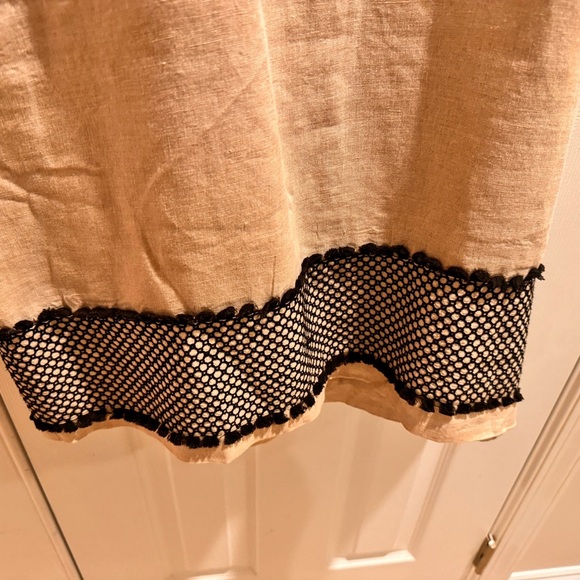 J. Crew Black and Cream Sleeveless Sundress with Embroidered Design - Picture 3 of 5